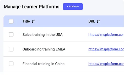 manage learner platform
