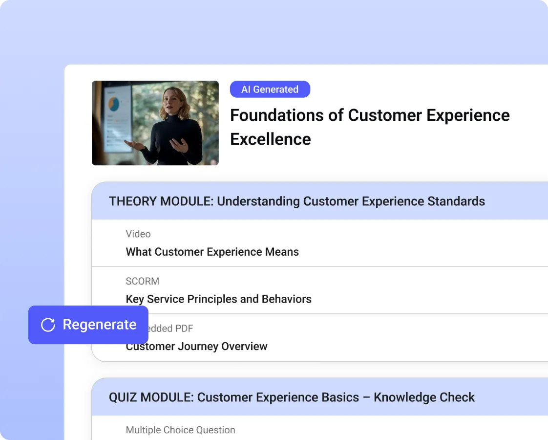 Generate New Trainings